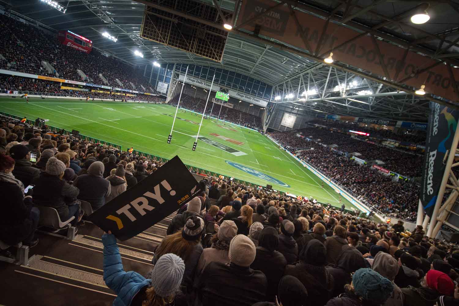 Rugby at Forsyth Barr Stadium Rugby at Forsyth Barr Stadium