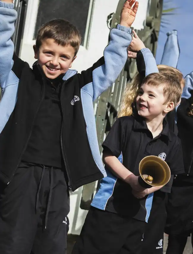 Children ringing bells