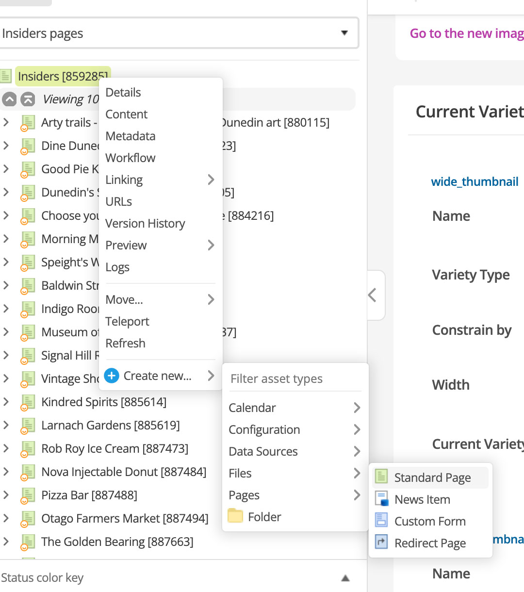 Create Insiders page