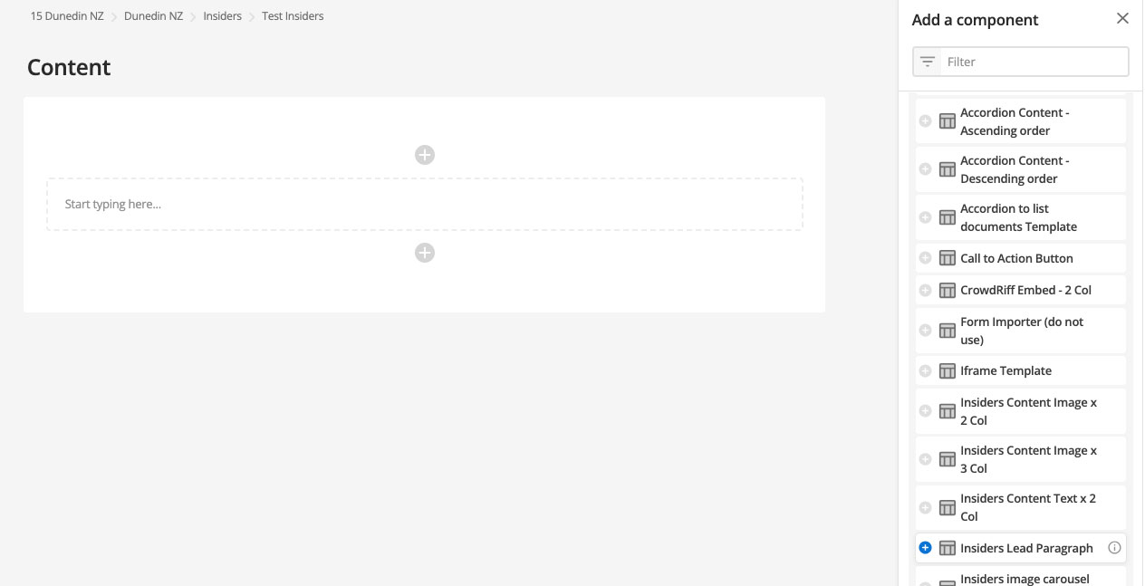 Add component paragraph
