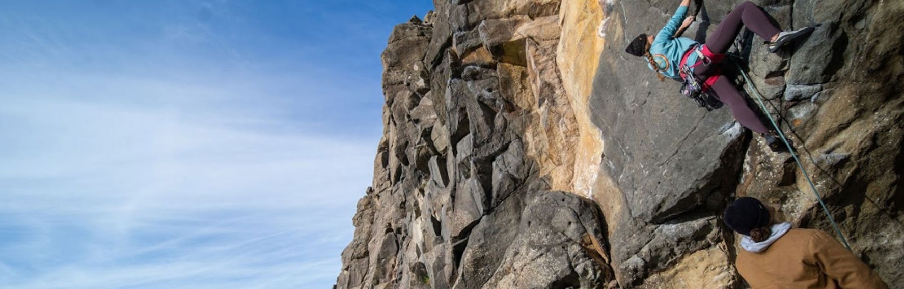 Rock climbing at Long Beach