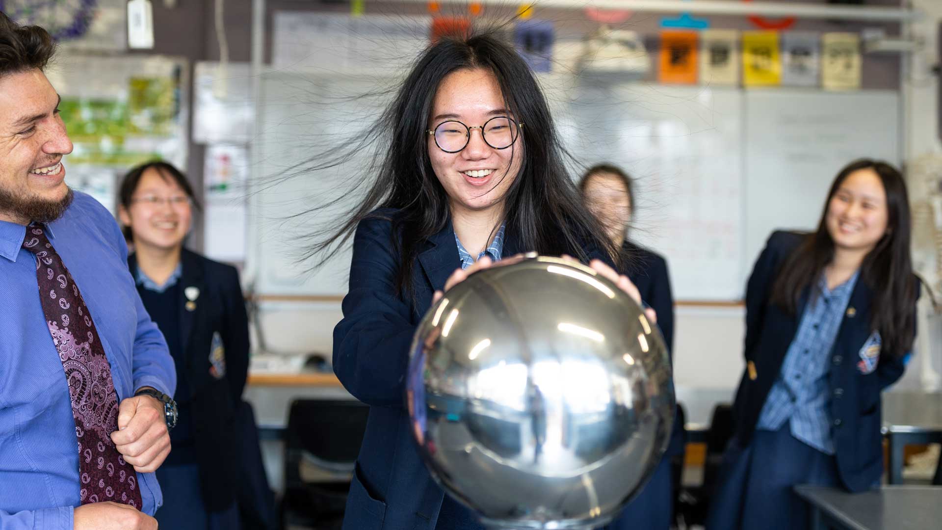 Chinese students at Otago Girls High School in Dunedin