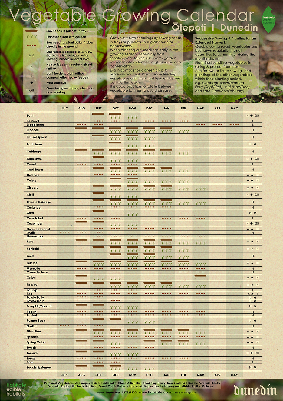 Vegetable Growing Calendar