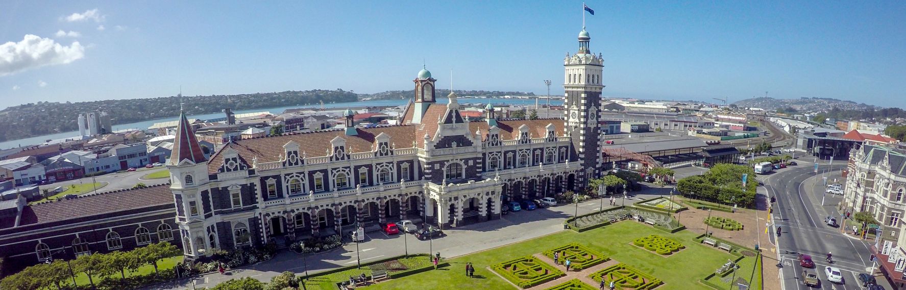 Aerial view of the Dunedin Railway Station