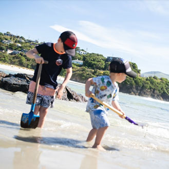 KIds playing on Brighton Beach