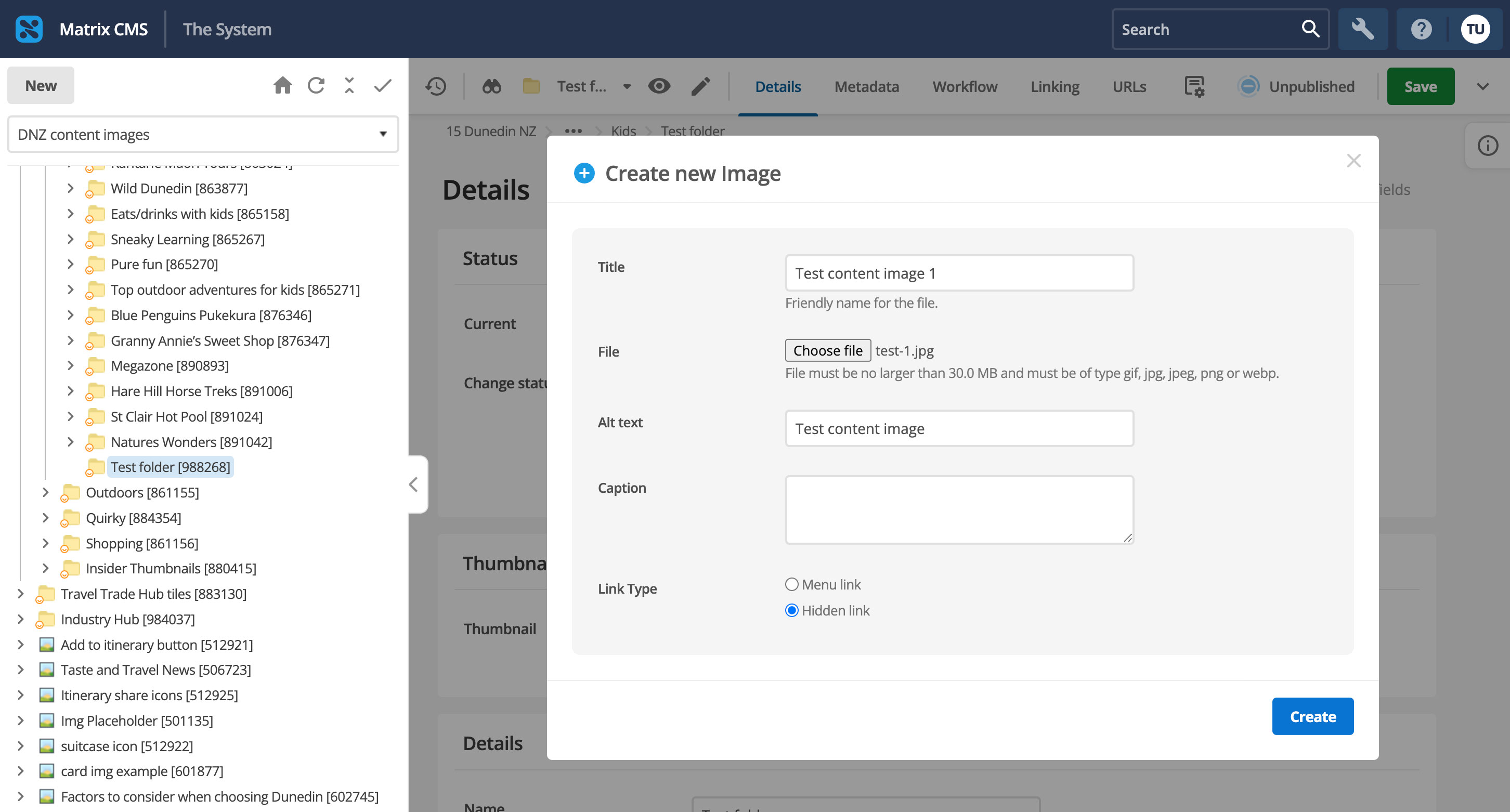 Create single image