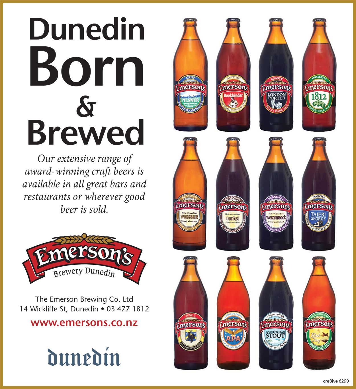 Emerson’s premium craft beers