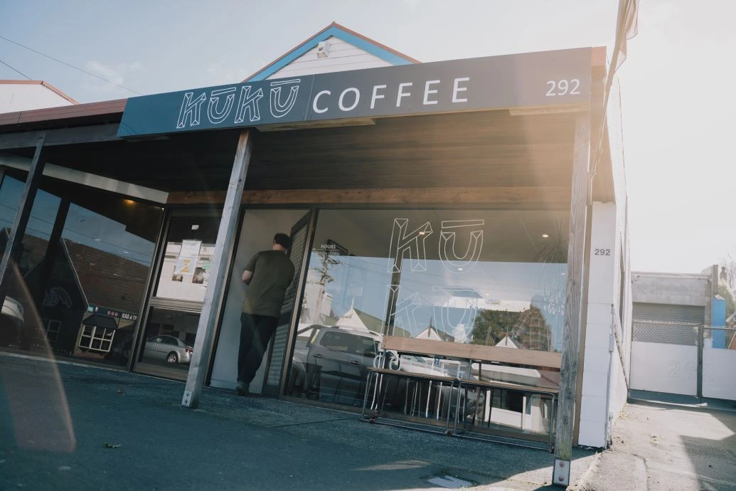 Coffee Roasteries Kuku Exterior of Kuku Coffee in Caversham, Dunedin.