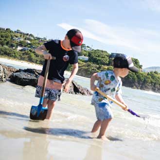 Kids at Brighton Beach