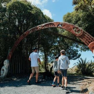 Huriawa Peninsula entrance.